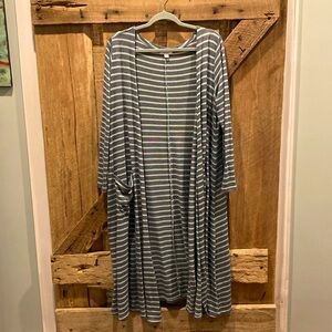 LuLaRoe Women’s Striped duster jacket